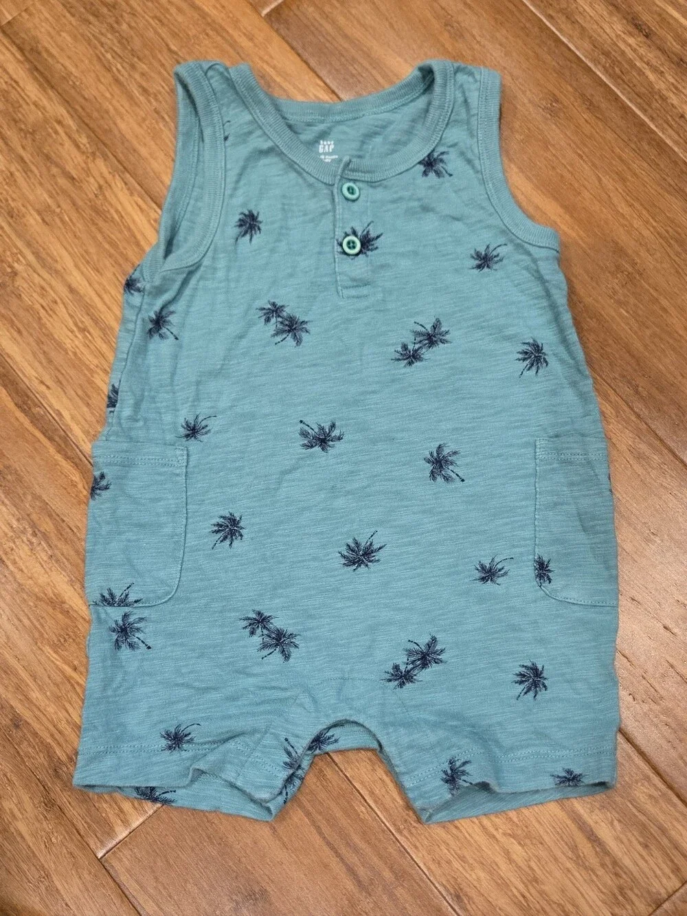 Gap Baby Palm Tree Short Sleeveless Romper